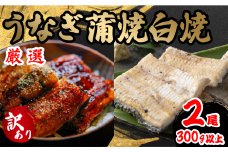 訳あり うなぎ 蒲焼 白焼き 各1尾 計2尾 150g以上 × 2本入 計300g 以上 食べ比べセット ( 鰻 さんしょう 入り 本格 うなぎ 2匹 冷凍 鰻 白焼 白焼き 蒲焼 蒲焼き うな丼 うな重 ひつまぶし 人気 惣菜 海鮮 贈答用 プレゼント 贈り物 ギフト 滋賀県 竜王町 ふるさと納税 )