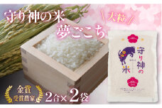 守り神のお米 300g×2袋入  ( 祈祷米 夢ごこち 2合 精米 米 ごはん 白米 令和5年産  白米 お米 受験 合格祈願米 真空米 真空パック 産地直送 農家直送 送料無料 滋賀県 竜王町 ふるさと納税 )