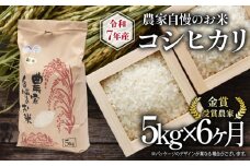 【 先行予約 】令和7年産 新米 5kg 定期便 6回 コシヒカリ 農家自慢のお米 近江米 ( 2025年産 6ヶ月 連続 お届け 白米 精米 お米 おこめ ブランド米 産地直送 農家直送 送料無料 滋賀県 竜王 ふるさと納税 ) 