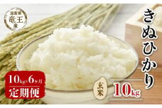 【 先行予約 】令和6年産 新米 予約 きぬひかり 玄米 10kg 定期便 6ヶ月 キヌヒカリ 定期 6か月  10kg × 6回 計 60kg 米 滋賀県 竜王町 国産 農家直送 特別栽培米 2024年産 国産 農家直送 環境こだわり お米 こめ おこめ 産地直送 送料無料