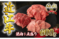 近江牛 焼肉 3点盛セット 各 200g A4 ~ A5 ランク 毛利志満 ( 近江牛 ブランド和牛 近江牛 牛肉 近江牛 好き焼き しゃぶしゃぶ 国産 近江牛 人気 近江牛 神戸牛 松阪牛 に並ぶ 日本三大和牛 ふるさと納税 )