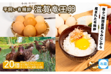 平飼い有精卵 滋賀竜王卵 20個 ※割れ保証分計3個 ( こんもり盛り上がるプルプルな卵白 滋賀竜王卵 新鮮 平飼い 卵 純国産 鶏もみじ 大人気 たまご 鶏卵 卵黄 エッグ 希少 たまごかけ ご飯 玉子 タマゴ 玉子焼き たまご焼き すき焼き 鶏 ケーキ 産地直送 国産 滋賀県 竜王町 ふるさと納税 )