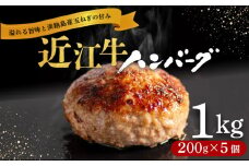 近江牛 ハンバーグ 1kg 200g × 5個 淡路島の玉ねぎ入り 冷凍 真空 小分け 個包装 肉汁 たっぷり 大容量 大きめ ハンバーグ 合挽き 牛肉 豚肉 保存料 不使用 ビーフ ポーク 合いびき肉 挽肉 ジューシー ハンバーグ お弁当 おかず 惣菜 晩ごはん 贅沢 ギフト 贈り物 贈答