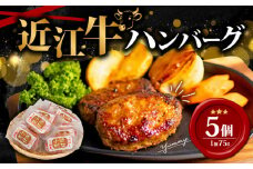 【8月発送】 近江牛 ハンバーグ 75g×5個 375g 冷凍 ギフト 肉 お取り寄せ 黒毛和牛 贈答用 ごはんのお供 三大和牛 近江小判 惣菜 ブランド おかず 贈り物 自宅用 滋賀県 竜王町 岡喜 ふるさと納税 神戸牛 松阪牛 に並ぶ 日本三大和牛