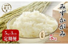 【 先行予約 】 令和7年産 新米 予約 みずかがみ 玄米 5kg 定期便 3ヶ月 みずかがみ 定期 3か月  5kg × 3回 計 15kg 米 滋賀県 竜王町 国産 農家直送 特別栽培米 ミズカガミ  2025年産 国産 農家直送 環境こだわり お米 こめ おこめ 産地直送 送料無料 滋賀県 竜王町 ふるさと納税
