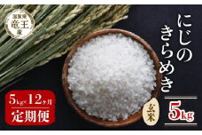 【 先行予約 】 令和7年産 新米 予約 にじのきらめき 玄米 5kg 定期便 12ヶ月 にじのきらめき 定期 12か月  5kg × 12回 計 60kg 米 滋賀県 竜王町 国産 農家直送 特別栽培米 ニジノキラメキ  2025年産 国産 農家直送 環境こだわり お米 こめ おこめ 産地直送 送料無料 滋賀県 竜王町 ふるさと納税