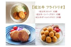 【10月お届け】【近江牛 フライトリオ】肉 牛肉 コロッケ ハンバーグ カツ メンチカツ ブランド牛 三大和牛 近江牛 和牛 黒毛和牛 ミンチ 冷凍 お弁当 おかず お惣菜 滋賀県 竜王
