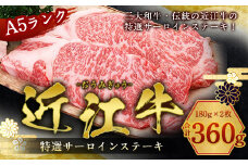 近江牛 A5 特選 サーロイン ステーキ 180g×2枚　牛肉 和牛 黒毛和牛 国産　AI04