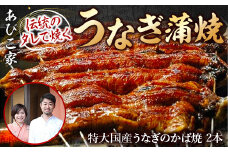 あびこ家 伝統のタレで焼くうなぎ蒲焼 2本セット　うなぎ 鰻 蒲焼 蒲焼き 国産 特大　AD06