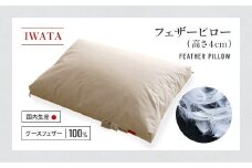 IWATA　フェザーピロ―　（高さ４㎝）　枕　AA044