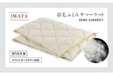 IWATA 羽毛ふとん サマーケット　羽毛布団　毛布　タオルケット　AA005