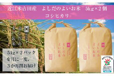 【定期便】令和6年産　よしだのよいお米近江米コシヒカリ　10kg×3回