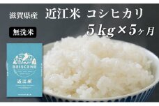 【定期便】令和7年産新米 5kg×5ヶ月 近江米 コシヒカリ 無洗米 米 滋賀県豊郷町産 お米 こめ コメ おこめ 白米 5回 お楽しみ 