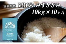 【定期便】令和7年産新米　滋賀県豊郷町産　近江米 みずかがみ　10kg×10ヶ月 お米 白米 ごはん ライス 主食 炭水化物 おにぎり 