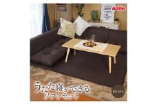 【組み換え自由なソファとラグセット】 うたた寝ができる ソファ セット 日本製 ブラウン 麻風織り生地