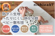 防ダニ生地 へたりにくい体圧分散敷布団 70×120cm [D-01103]
