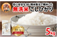 【先行予約】【令和７年産新米早期予約】BG無洗米 こしひかり 5kg ～ヌカでヌカを取る安心安全な精米方法で精米したBG無洗米～【2025年9月以降順次発送】 [A-00401] / 滋賀県産 多賀町 コシヒカリ 米 お米 こめ コメ 白米 ご飯 精米 5kg 袋 国産 送料無料 おすすめ 人気 大人気 国産 ランキング 無洗米 ヌカ