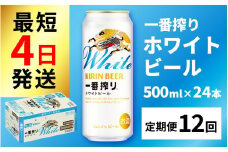 【定期便12回】キリン 一番搾り ホワイトビール 500ml × 24本 × 12ヶ月  [N-02103] / ホワイトビール