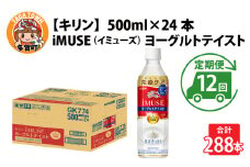 定期便12回 / キリン iMUSE（イミューズ）ヨーグルトテイスト 500ml × 24本 × 12ヶ月 / 毎月1回定期配送 [K-00813]