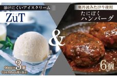 国産牛 ハンバーグ たにぼくバーグ 6個 & ZuT 溶けにくい アイス 3種 ミルク チョコレート イチゴ スイーツ デザート おやつ 人気 アイスクリーム ジェラート ジャージー 牛乳 苺 フルーツ チョコ カカオ 贈答 プレゼント ギフト 食べ比べ 詰め合わせ セット 国産 牛 牛肉 合い挽き 肉 簡単 調理 おかず 冷凍