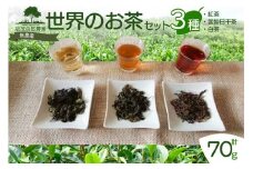 お茶セット 3種 計70g 紅茶 釜炒日干茶 白茶 茶葉 茶 世界の お茶 飲み比べ 詰め合せ 品種茶 無農薬 自然栽培 有機 ギフト 贈答 京都 木津川 加茂自然農園 1万円 10000円