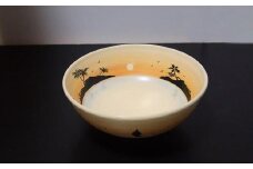 京都 清水焼 「京絵付け平茶碗（南国）」 陶器 陶芸 焼き物 食器 器 伝統 工芸品 ギフト 贈答 井手町 八木海峰 海峰窯