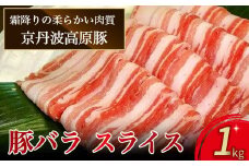 京丹波高原豚 豚バラ スライス 1kg 京丹波 高原豚 三元豚 焼肉 国産 厳選 霜降り ブランド 豚肉 肉 豚 バラ スライス 簡単調理 便利 焼くだけ 生姜焼き しゃぶしゃぶ アウトドア キャンプ バーベキュー 贈答 お歳暮 お中元 お取り寄せ プレゼント 人気 グルメ ギフト BBQ 冷凍 ふるさと納税