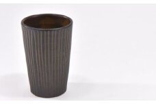 京焼 ビアグラス 新羅釉 木賊紋（ 黒 ）1個 ビール グラス コップ ブラック レンジ 食洗器 OK カップ 食器 焼き物 贈答 ギフト プレゼント 