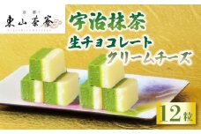 宇治抹茶 生チョコレート クリームチーズ 12粒 京都 宇治  東山茶寮 京 和華 抹茶 生チョコ クリーム チーズ 洋風 和菓子 ホワイト チョコ お菓子 おかし おやつ スイーツ デザート 洋菓子 人気 贈答 ギフト お歳暮 冷凍 6000円