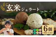 【卵・生乳 不使用】無添加 玄米ジェラート6個「宇治抹茶 / 和紅茶 / ほうじ茶 / 玄米茶」（グルテンフリー 乳 卵アレルギー対応 アイス アイスクリーム 無添加 アイス 詰め合わせ セット 宇治茶 抹茶 ほうじ茶 京都 菓子 玄米 おやつ ビーガン ヴィーガン ココナッツミルク アイス  アイスクリーム デザート お菓子 おかし 夏