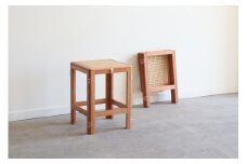 木製 折り畳み 椅子 「patol stool」  籐張り   ( 京都 宇治 家具 インテリア スツール イス 木 折りたたみ 和風 おしゃれ 人気 伝統 技法 受賞 )