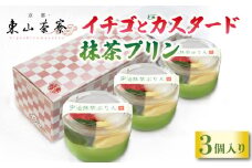 いちごとカスタードの抹茶プリン 3個入 数量限定 ( 京都 宇治 プリン 苺 春 はる 洋風 和菓子 抹茶 クリーム スイーツ デザート 洋菓子 人気 贈答 ギフト お歳暮 冷凍 9000円 東山茶寮 京 和華 ) 