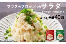 サラダのプロがつくった サラダ 2種類 セット 40袋 ポテトサラダ マカロニサラダ ポテサラ ® マカロニ 個包装 レトルト パウチ 小分け お弁当 弁当 ご飯 おかず サラダ 食べ切り ケンコーマヨネーズ 惣菜 弁当 サンドイッチ サンドウィッチ グラタン 京都 舞鶴