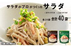 サラダのプロがつくった サラダ 2種類 セット 40袋 ポテトサラダ 金ごまごぼうサラダ ポテサラ ® ポテト 金ごま ごぼうサラダ ごぼう ごま 個包装 レトルト パウチ 小分け お弁当 弁当 ご飯 おかず サラダ 食べ切り ケンコーマヨネーズ 惣菜 弁当 サンドイッチ サンドウィッチ グラタン 京都 舞鶴