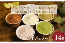 【定期便3回】【卵・生乳 不使用】無添加 玄米ジェラート 14個セット×3回 (グルテンフリー 乳 卵アレルギー対応 アイス アイスクリーム 無添加 アイス 詰め合わせ セット 宇治茶 抹茶 ほうじ茶 いちご クランベリー チョコレート 菓子 スイーツ ビーガン ヴィーガン ココナッツミルク 苺 玄米 健康 おやつ 京都 デザート 夏