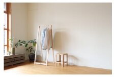 ハンガーラック（W550・タモ）  ( 京都 宇治 家具 インテリア 木 折りたたみ 木製 ハンガー ラック 収納 スタンド おしゃれ 人気 組み立て 組立 )