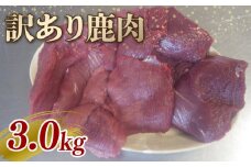 訳アリ 鹿肉 3kg ジビエ 鹿肉 鹿 モモ肉 背ロース カレー シチュー 煮込み料理 食べやすい 美味しい 新鮮 冷凍 訳あり 京都府