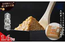 大阪屋こうじ店　白味噌 1.6kg (800g×2袋) 味噌 みそ 白みそ 白和え 味噌汁 塩分約8％ 甘口味噌 国産 和食 発酵食品 冷蔵 京都府