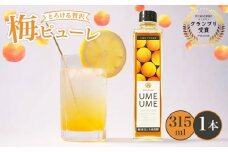 梅ピューレUMEUME 1本 315ml ( 梅ピューレ ジュレ 無添加 フルーツ 果物 梅 完熟梅 うめ ジュース 梅ジュース ピューレ シロップ フルーツシロップ 果肉 常温 炭酸水 炭酸割 人気 おすすめ さわやか 濃厚 瓶 贈り物 ギフト プレゼント ヨーグルト 割材 炭酸割 お酒 焼酎 カクテル 京都府 京都 京丹波町 京丹波 )