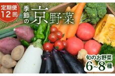 【定期便12回】【産地直送】旬のお野菜詰め合わせ 6～8種類 ( 京野菜 野菜 お野菜 やさい セット 野菜セット 詰め合わせ 詰め合わせセット 季節 旬 旬野菜 産地直送 栄養 安心 新鮮 おすすめ きよしファーム 南丹市 南丹 京都府 京都 )