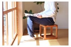 木製 折り畳み 椅子 「patol stool（旧ロータイプ）」  板座   ( 京都 宇治 家具 インテリア スツール イス 木 折りたたみ 和風 おしゃれ 人気 伝統 技法 受賞 )