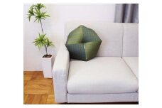 【 洛中高岡屋 】長く楽に座れる寛ぎのアイテム 西陣織 おじゃみ座ぶとん（都縞・緑）