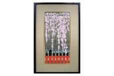 【芸艸堂】加藤晃秀 木版画「桜の譜」（額付）