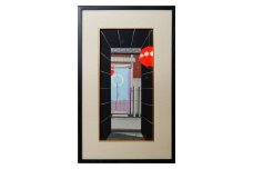 【芸艸堂】加藤晃秀 木版画「雪路地」（額付）