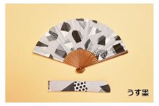 【みのや扇舗】/fan/fun扇子（大サイズ：うす墨）