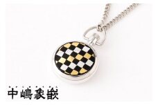 【中嶋象嵌】ペンダント時計　市松