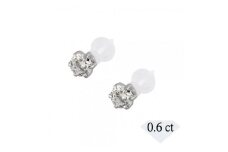【京セラ】クレサンベール〈天然ダイヤモンド〉セラミックピアス【合計0.6ct/スタッド/PT900/セラミック/WEPD1113】