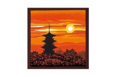【宮井】綿の大判ふろしき　井堂雅夫「東寺」