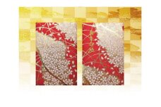 【早和製本】京都西陣織 御朱印帳 赤流水桜 SOWALABO