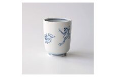 【たち吉】鳥獣戯画 湯呑 染付